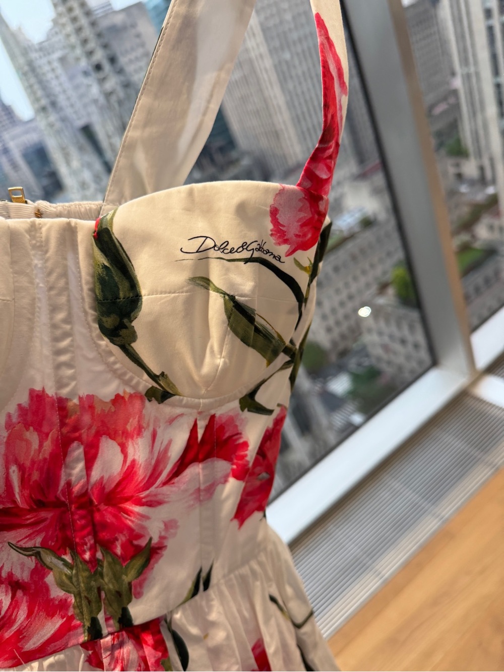 Dolce & Gabbana pleated poplin floral Mini Dress - Picture 7 of 13